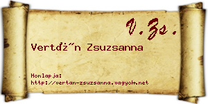Vertán Zsuzsanna névjegykártya