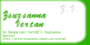 zsuzsanna vertan business card